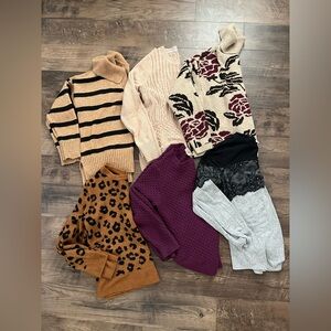 Lot of 6 Stylish Women's Sweaters and Tops